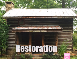 Historic Log Cabin Restoration  Littleton, North Carolina